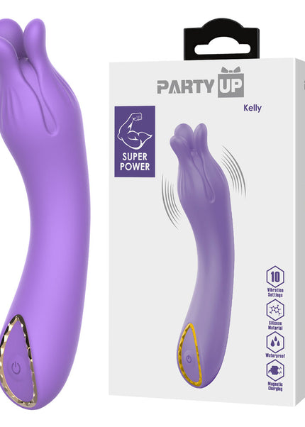 Party Up KELLY - Purple - Purple 13.7 cm USB Rechargeable Vibrator