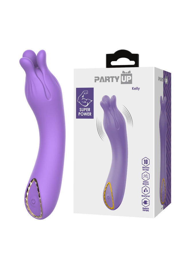 Party Up KELLY - Purple - Purple 13.7 cm USB Rechargeable Vibrator