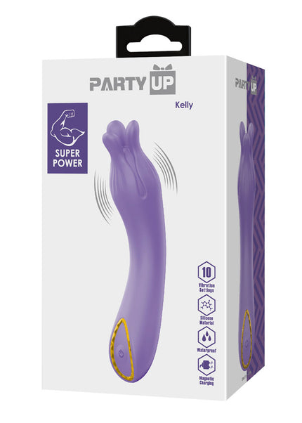 Party Up KELLY - Purple - Purple 13.7 cm USB Rechargeable Vibrator