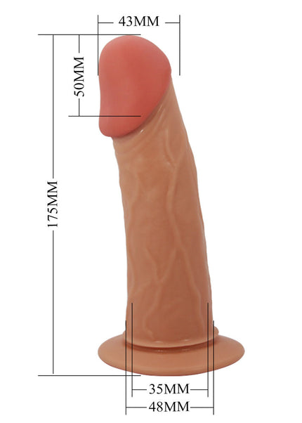 Party Up NATHAN Strap-On - Flesh 17.5 cm Hollow Strap-On