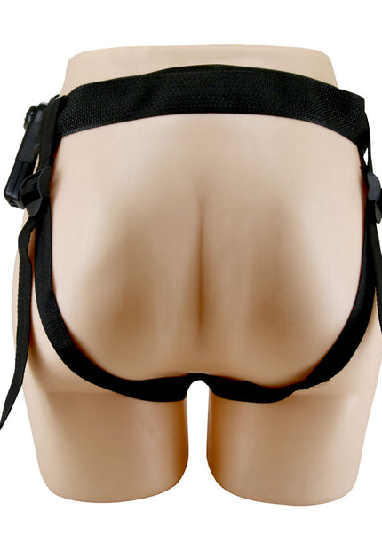 Party Up NELSON Vibrating Strap-On - Brown 17.5 cm Vibrating Hollow Strap-On