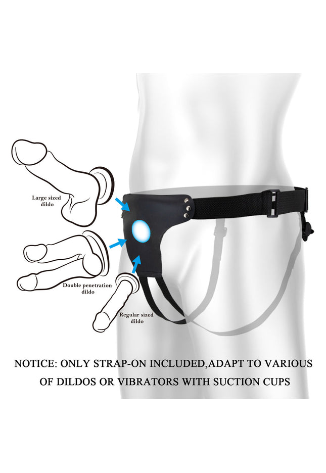 Party Up NICK Strap-On Harness - Black Adjustable Strap-On Harness (No Probe Included)