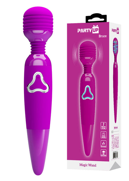Party Up BRUCE Wand - Pink - Pink 25 cm USB Rechargeable Massage Wand