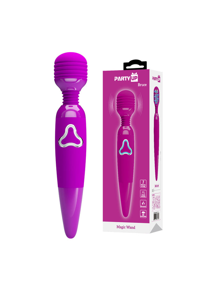 Party Up BRUCE Wand - Pink - Pink 25 cm USB Rechargeable Massage Wand