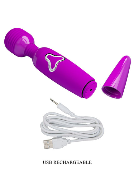 Party Up BRUCE Wand - Pink - Pink 25 cm USB Rechargeable Massage Wand