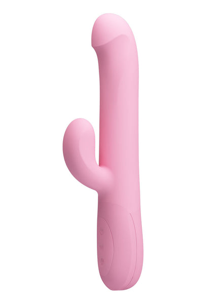 Party Up DEAN Wavy Rotation Vibe - Pink - Pink 23.8 cm USB Rechargeable Rotating Rabbit Vibrator
