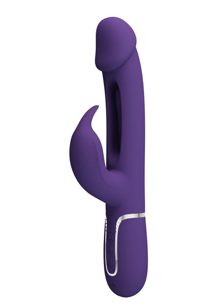Party Up DAVID Swinging Vibe - Purple - Purple 23.2 cm USB Rechargeable Rabbit Vibrator with Flicking Arm