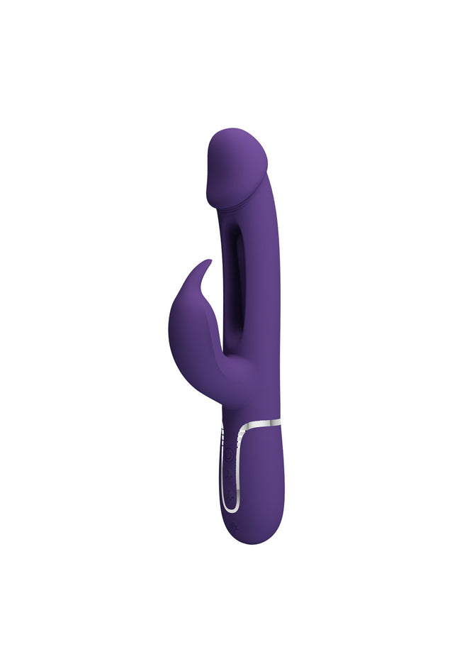 Party Up DAVID Swinging Vibe - Purple - Purple 23.2 cm USB Rechargeable Rabbit Vibrator with Flicking Arm