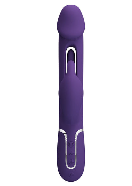 Party Up DAVID Swinging Vibe - Purple - Purple 23.2 cm USB Rechargeable Rabbit Vibrator with Flicking Arm