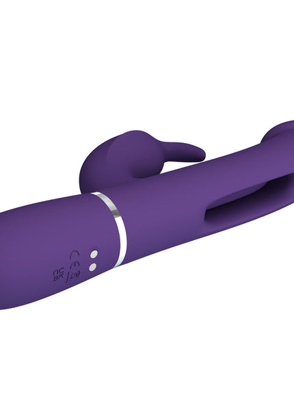 Party Up DAVID Swinging Vibe - Purple - Purple 23.2 cm USB Rechargeable Rabbit Vibrator with Flicking Arm