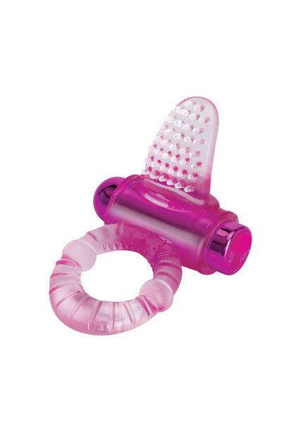 Bodywand Rechargeable Lick It Pleasure Ring - Pink USB Rechargeable Vibrating Cock Ring