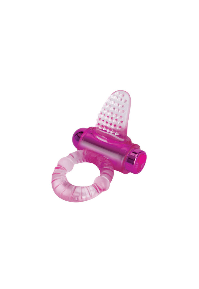 Bodywand Rechargeable Lick It Pleasure Ring - Pink USB Rechargeable Vibrating Cock Ring