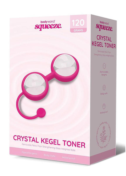 Bodywand Squeeze Crystal Kegel Toner - Glass Weighted Kegel Balls Set