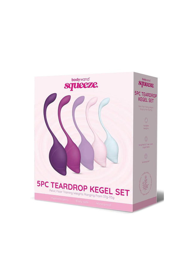 Bodywand Squeeze 5pc Teardrop Kegel Set - Weighted Kegel Set - 5 Piece Kit