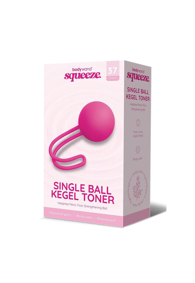 Bodywand Squeeze Single Ball Kegel Toner - Pink Kegel Ball - 37 grams