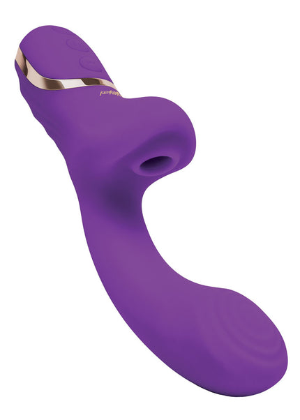 Bodywand G-Play Dual Stimulator Squirt Trainer - Purple 22 cm USB Rechargeable Rabbit Vibrator with Air Pulsation