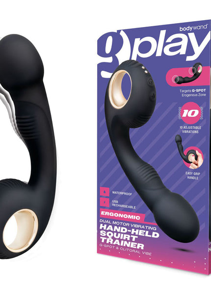 Bodywand G-Play Vibrating Squirt Trainer - Black 17 cm USB Rechargeable Vibrator