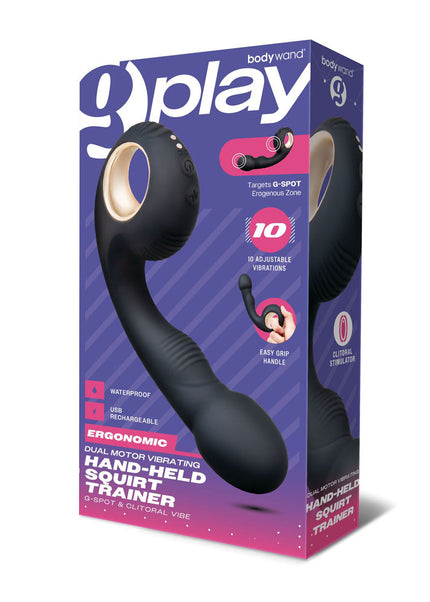 Bodywand G-Play Vibrating Squirt Trainer - Black 17 cm USB Rechargeable Vibrator