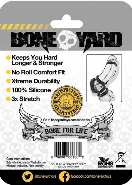 Boneyard Silicone Ring 30mm - Black 30 mm Cock Ring