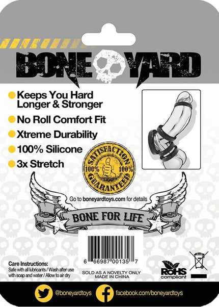 Boneyard Silicone Ring 35mm - Black 35 mm Cock Ring