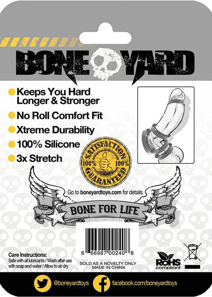 Boneyard Silicone Ring 40mm - Black 40 mm Cock Ring