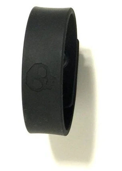 Boneyard Silicone Cock Strap Black - Black 3-Snap Adjustable Cock Ring