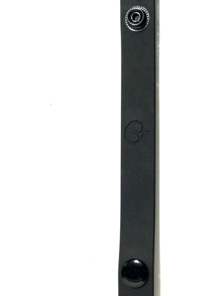 Boneyard Silicone Cock Strap Black - Black 3-Snap Adjustable Cock Ring