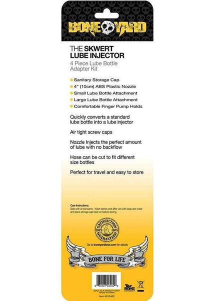 Boneyard Skwert Lube Injector - Black Lube Injector for Bottles