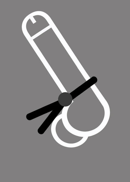 Boneyard Cock Leash Single - Black Adjustable Cock Lasso Ring