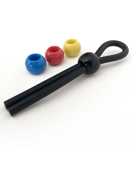 Boneyard Cock Leash Single - Black Adjustable Cock Lasso Ring