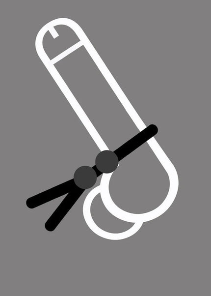 Boneyard Cock Leash Double - Black Adjustable Cock Lasso Ring