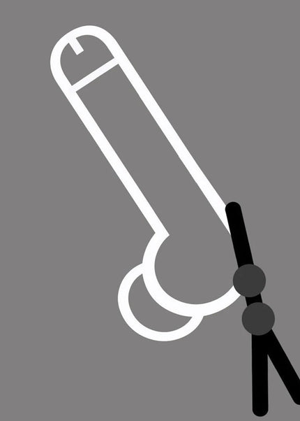 Boneyard Cock Leash Double - Black Adjustable Cock Lasso Ring