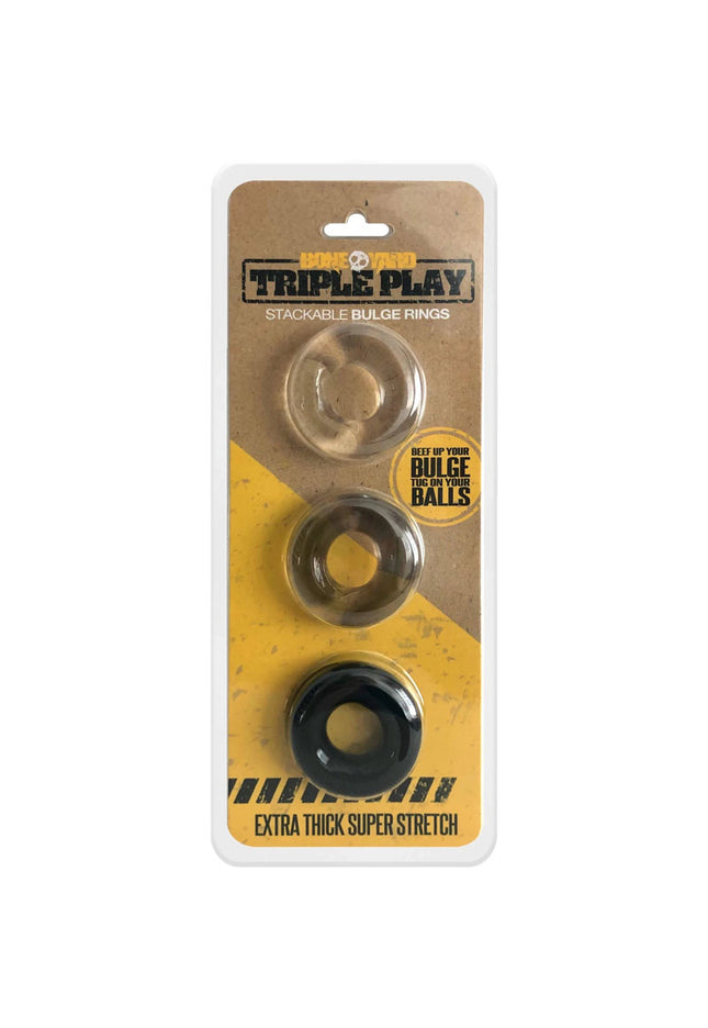 Boneyard Triple Play Cock Rings - 3 Pack