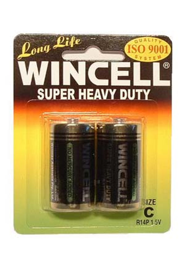 Wincell C Super Heavy Duty Batteries - Super Heavy Duty - C 2 Pack
