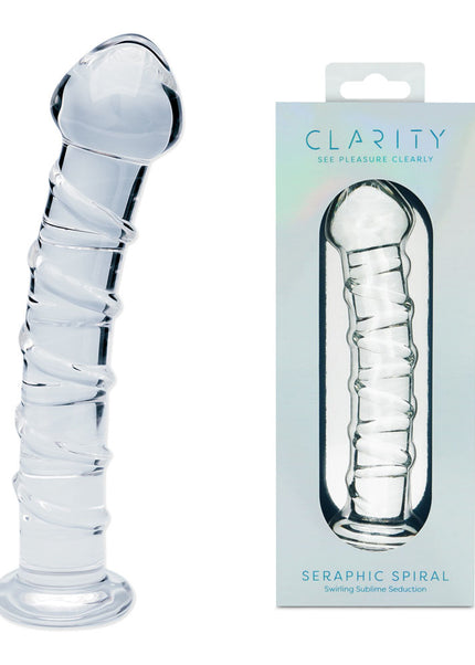 Clarity - Seraphic Spiral - Clear 16 cm Glass Dildo
