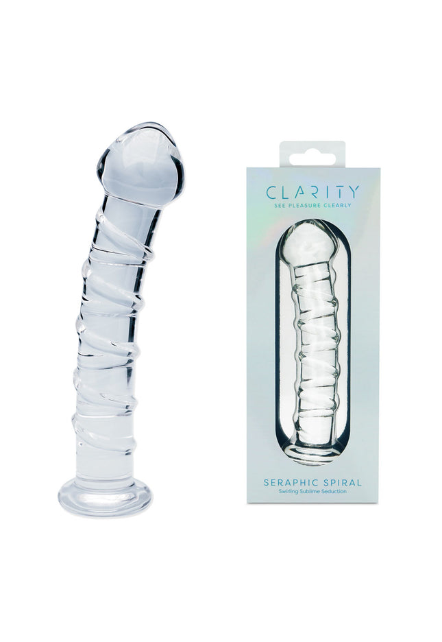Clarity - Seraphic Spiral - Clear 16 cm Glass Dildo