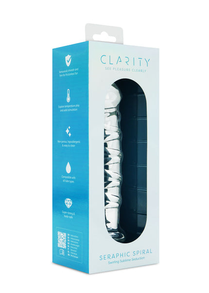 Clarity - Seraphic Spiral - Clear 16 cm Glass Dildo