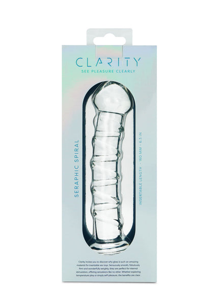 Clarity - Seraphic Spiral - Clear 16 cm Glass Dildo