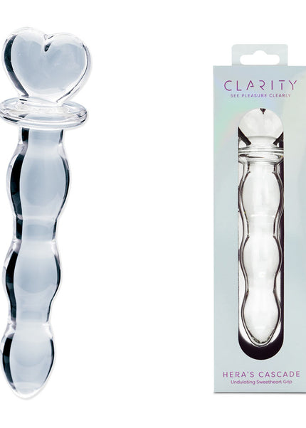 Clarity - Hera's Cascade - Clear 15 cm Glass Dildo