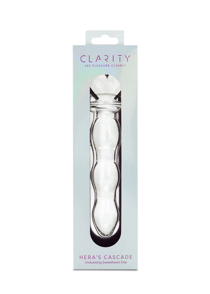 Clarity - Hera's Cascade - Clear 15 cm Glass Dildo