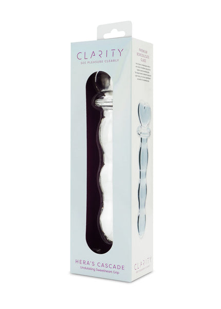 Clarity - Hera's Cascade - Clear 15 cm Glass Dildo