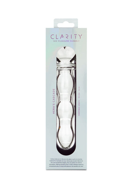 Clarity - Hera's Cascade - Clear 15 cm Glass Dildo