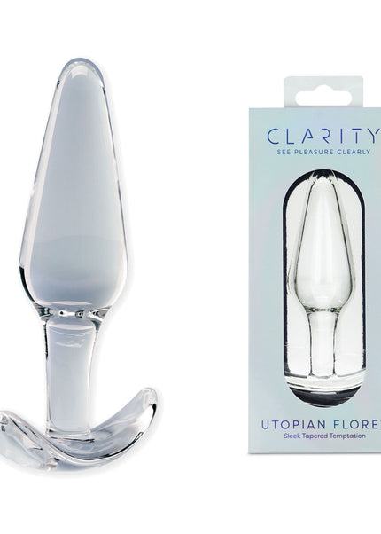 Clarity - Utopian Floret - Clear 11 cm Glass Butt Plug