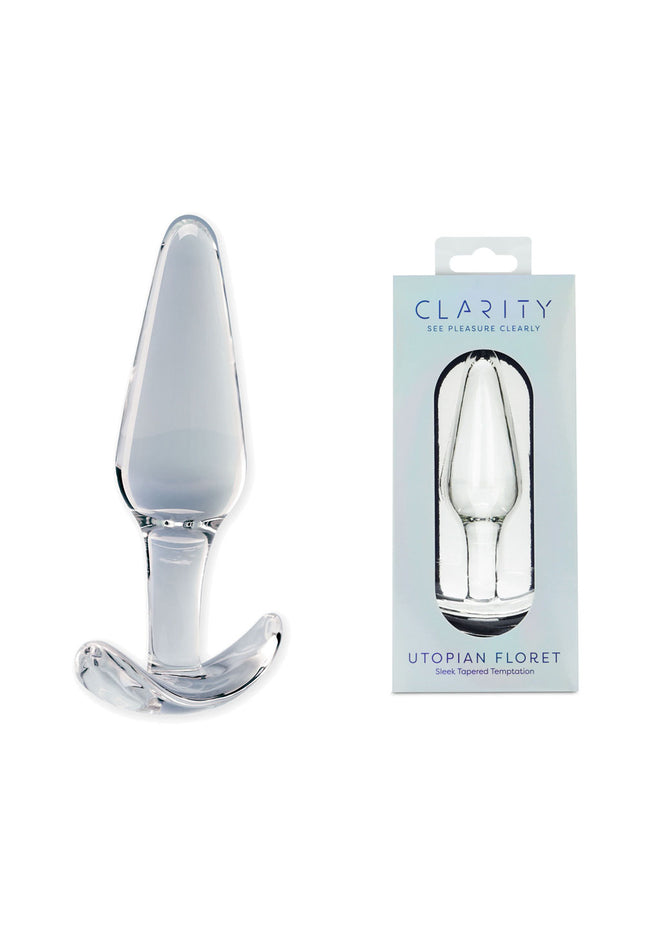 Clarity - Utopian Floret - Clear 11 cm Glass Butt Plug