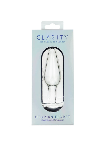 Clarity - Utopian Floret - Clear 11 cm Glass Butt Plug