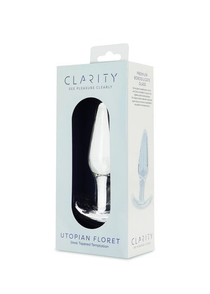 Clarity - Utopian Floret - Clear 11 cm Glass Butt Plug