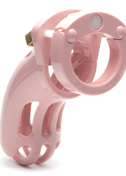 The Curve Chastity Cock Cage Kit - Pink - Pink 3.75 Inch Cock Cage Kit