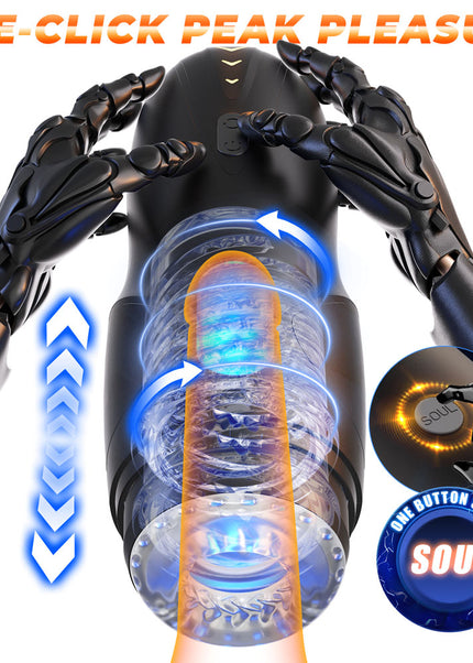 CyberSkin The Galaxy Voy - USB Rechargeable Thrusting & Rotating Auto Masturbator with Heater