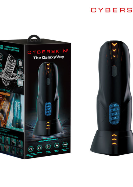 CyberSkin The Galaxy Voy - USB Rechargeable Thrusting & Rotating Auto Masturbator with Heater