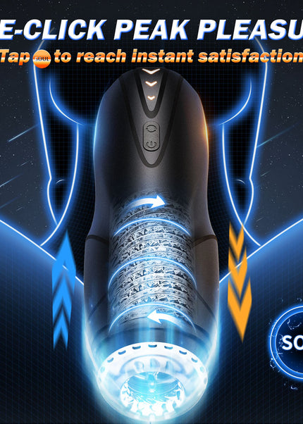 CyberSkin The Galaxy Voy - USB Rechargeable Thrusting & Rotating Auto Masturbator with Heater